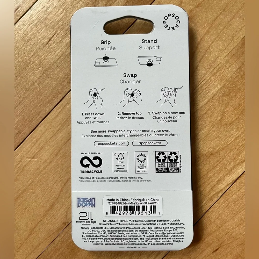 PopSockets Stranger Things Phone Grip & Stand - WSQK design